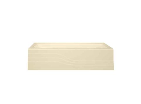 Spray Foam Bathtub Surf Skirt 56 x 30 x 15, Biscuit, Right Hand