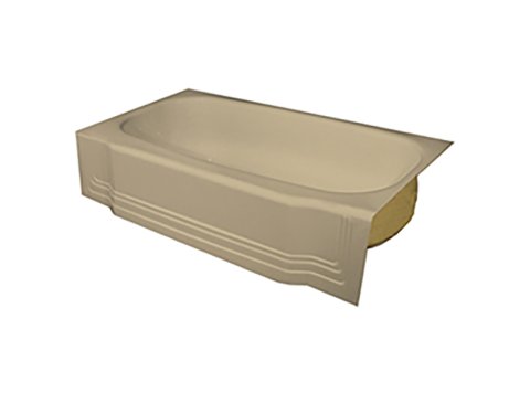 Spray Foam Bathtub Classic Skirt 62 x 31 x 15, Sandbar, Left Hand