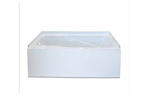 Spray Foam Bathtub Straight Skirt 60 x 32 x 19, White, Left Hand