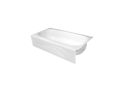 4.5 ft. Wave White Bathtub Liner