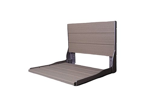 Liquid Accents Composite Seat, Silver Frame with Harborwood Seating