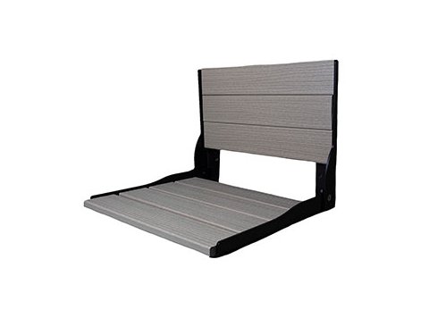 Liquid Accents Composite Seat, Matte Black Frame with Anchor Gray Seating