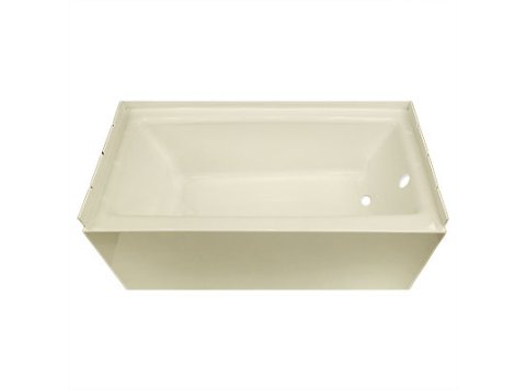 Spray Foam Bathtub Straight Skirt 61.5 x 33.5 x 17, Biscuit, Left Hand