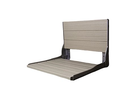 Liquid Accents Composite Seat, Silver Frame with Beige Seating