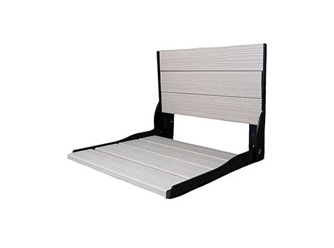 Liquid Accents Composite Seat, Matte Black Frame with Beige Seating