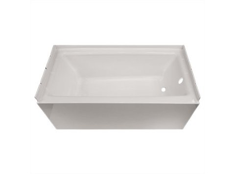 Spray Foam Bathtub Straight Skirt 62 x 34 x 17, Gray, Left Hand