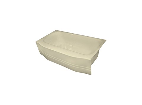 4.5 ft. Curved Almond Bathtub Liner
