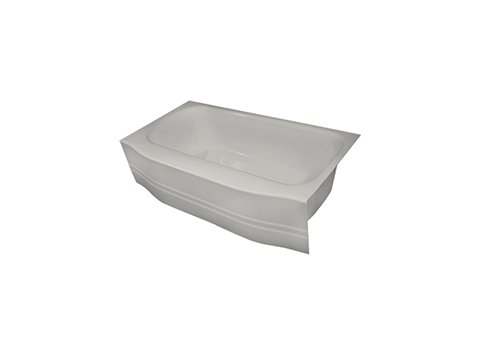4.5 ft. Curved Gray Bathtub Liner