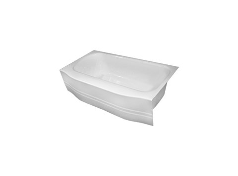 4.5 ft. Curved White Bathtub Liner