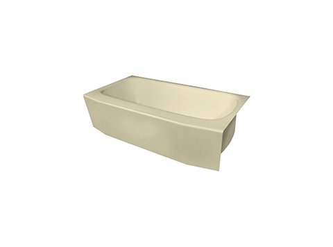 5 ft. Winged Almond Bathtub Liner