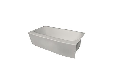 5 ft. Winged Gray Bathtub Liner