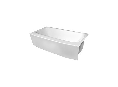 5 ft. Winged White Bathtub Liner