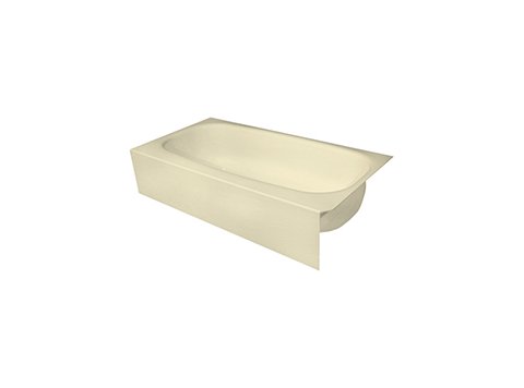 5.5 ft. Straight Biscuit Bathtub Liner