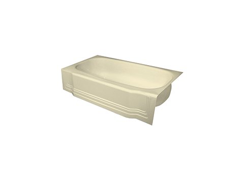 5.5 ft. Classic Almond Bathtub Liner