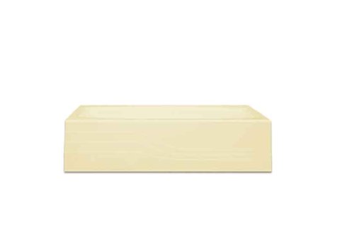 Spray Foam Bathtub Surf Skirt 58.5 x 30 x 15, Almond, Right Hand