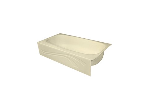 4.5 ft. Wave Almond Bathtub Liner