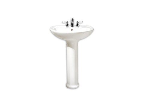 American Standard Cadet 24 inch Pedestal Sink 4 inch Centerset, White