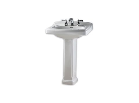 American Standard Portsmouth 24 inch Pedestal Sink 8 inch Centerset, White