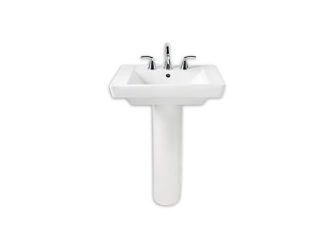 American Standard Boulevard 24 inch Pedestal Sink 4 inch Centerset, White