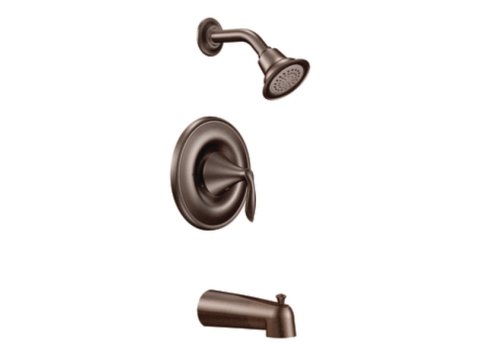 Moen Eva 2133 1-Handle Posi-Temp Tub & Shower (Trim Only), Oil Rubbed Bronze, 1-Function Showerhead