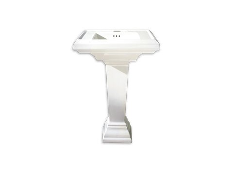 American Standard Town Square 24 inch Pedestal Sink 4 inch Centerset, White