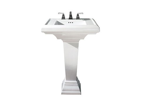 American Standard Town Square 24 inch Pedestal Sink 4 inch Centerset, Linen