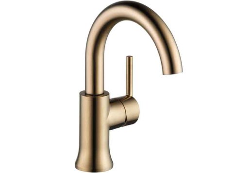 Trinsic - Single Handle High-Arc Lavatory Faucet, Champagne Bronze
