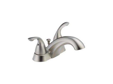 Classic - Two Handle Centerset Lavatory Faucet, Brilliance Stainless