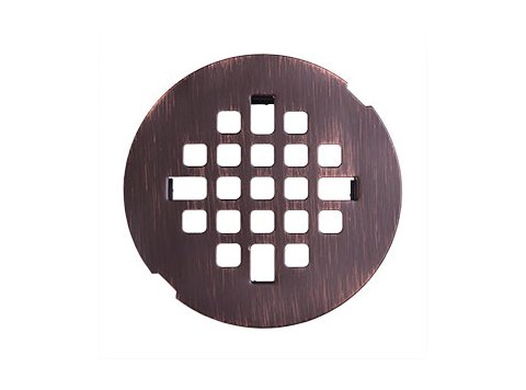 4 inch Flat Drain Cover Plate, Oil Rubbed Bronze
