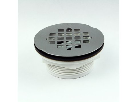 2 inch PVC Replacement Shower Base Drain, Chrome