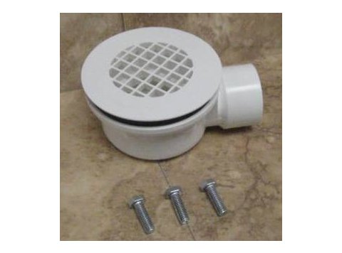 2 In Replacement Shower Base Drain, Side Outlet