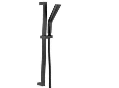 Delta H20Kinetic Hand Held Shower, 1.75 Gpm W/Slide Bar 4S & 82 In. Hose, Matte Black
