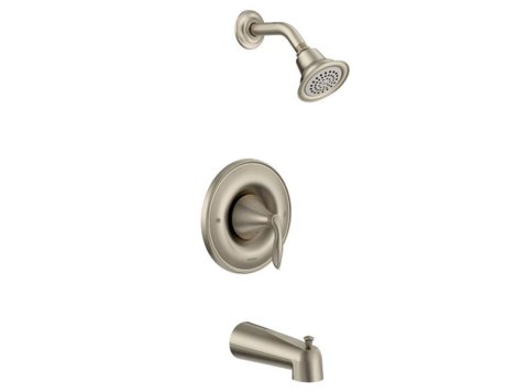 Moen Eva 2133 One-Handle Posi-Temp Tub & Shower Trim Only W/ 1-Function Showerhead, Brushed Nickel