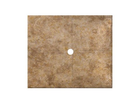 Flat Shower Floor 47x59 w/ Drain Channels, Canyon Rock