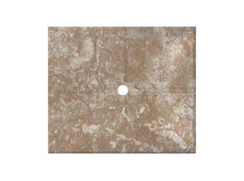 Flat Shower Floor 47x59 w/ Drain Channels, Sandalwood