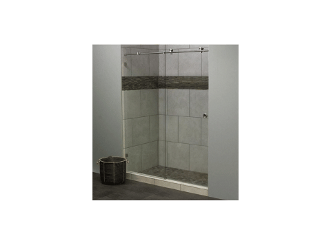 Cayman 60 x 72 inch Brushed Nickel, 5/16 inch Clear Glass