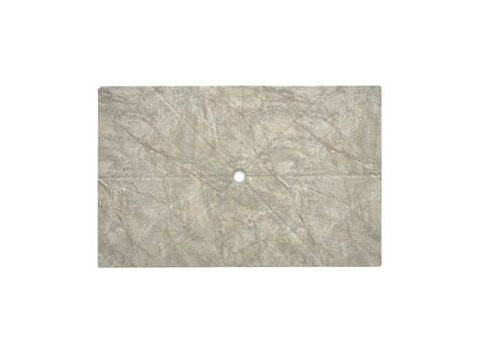 Flat Shower Floor With Drain Channels 60x94, Pompeii Marble