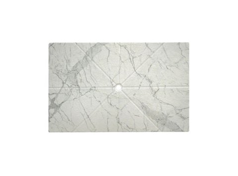 Flat Shower Floor With Drain Channels 60x94, Santorini White