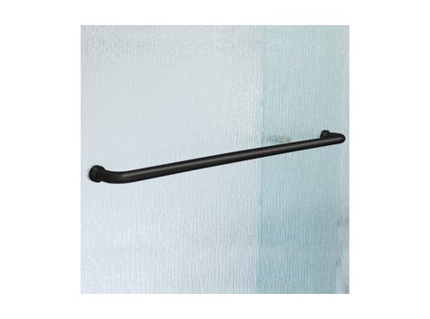 24 inch Recessed Finger Pull Towel Bar, Matte Black