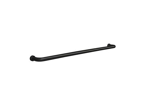 18 inch Recessed Finger Pull Towel Bar, Matte Black
