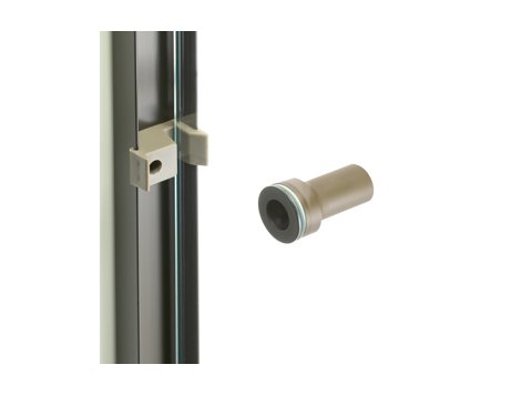 Recessed Knob, Brushed Nickel