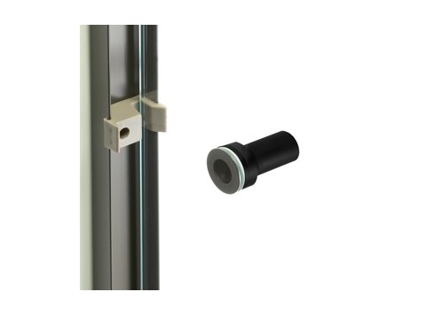 Recessed Knob, Matte Black