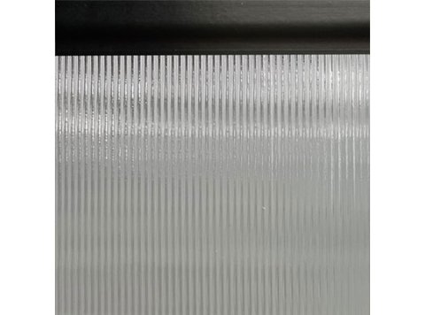Shower Panel Replacement 30 X 74 1/4 In Corrugated Glass, Matte Black