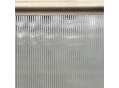 Shower Panel Replacement 30 X 74 1/4 In Corrugated Glass, Brushed Nickel