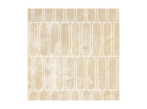IMP/Oblong 65X98.5 W/ 3 Special Bends White Travertine