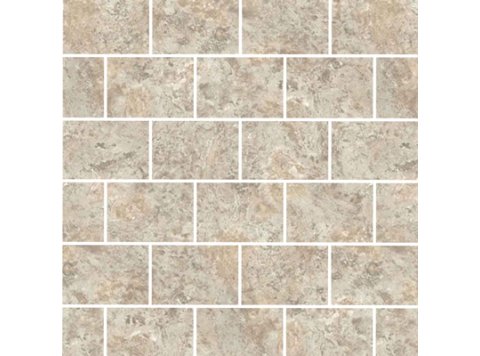 Imp/Cobblestone 65X98.5 W/ 4 Special Bends Bianco Travertine