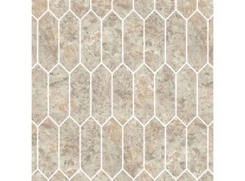 Imp/Picket 65X98.5 W/ 3 Special Bends Bianco Travertine