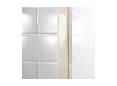 1-1/8 Inch Outside Corner Trim Silver White Marble