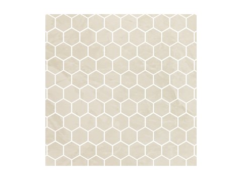 Deco Trim Hexagon Silver White Marble