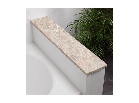 Knee Wall Cap, Acrylic (3/4 X 6 X 40), Bianco Travertine